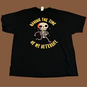 Having The Time Of My Life Skeleton Hot Topic Shirt Spooky Drop Dead Killstar